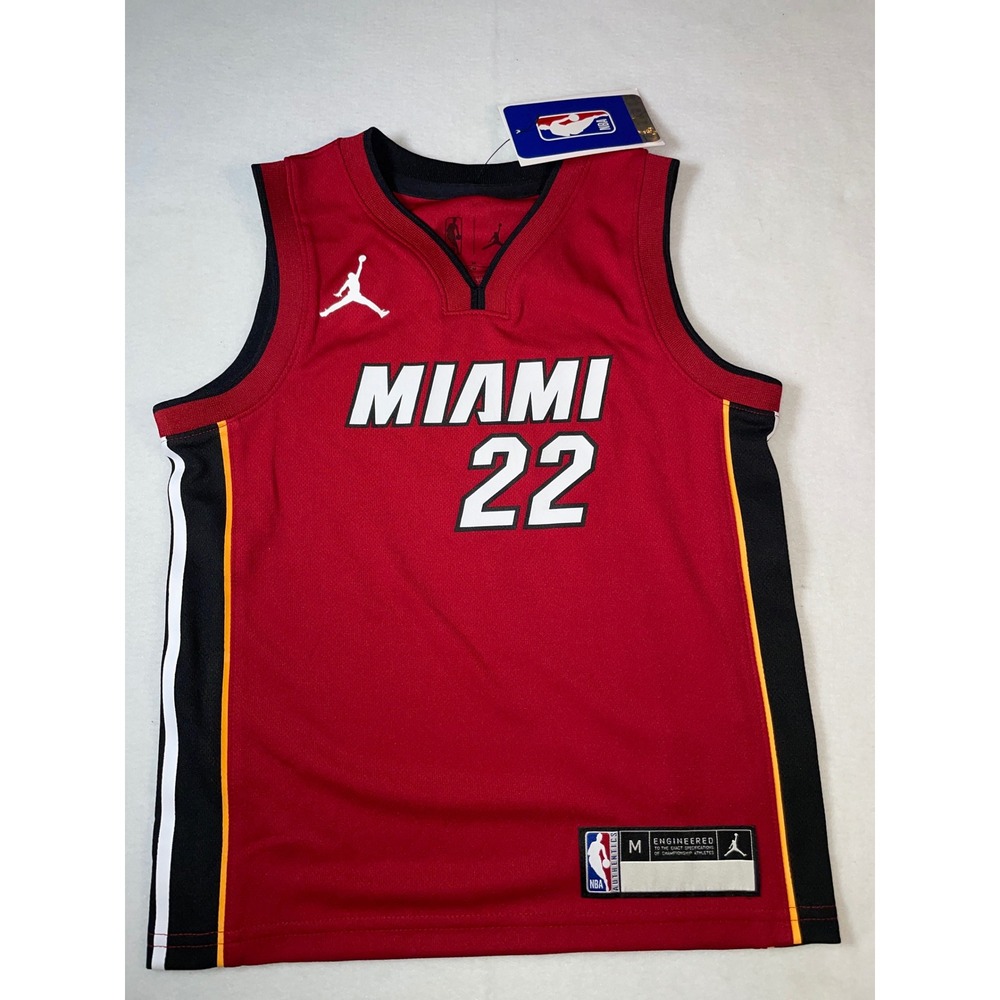Jordan‎ Miami Heat Jimmy Butler 22 Statement Edition Jersey Red Kids M 5/6 NEW